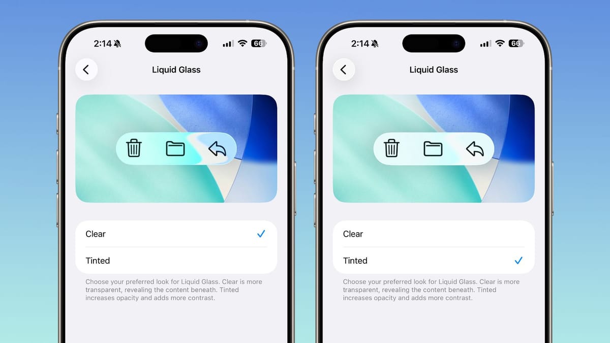 Apple adds toggle to tint Liquid Glass