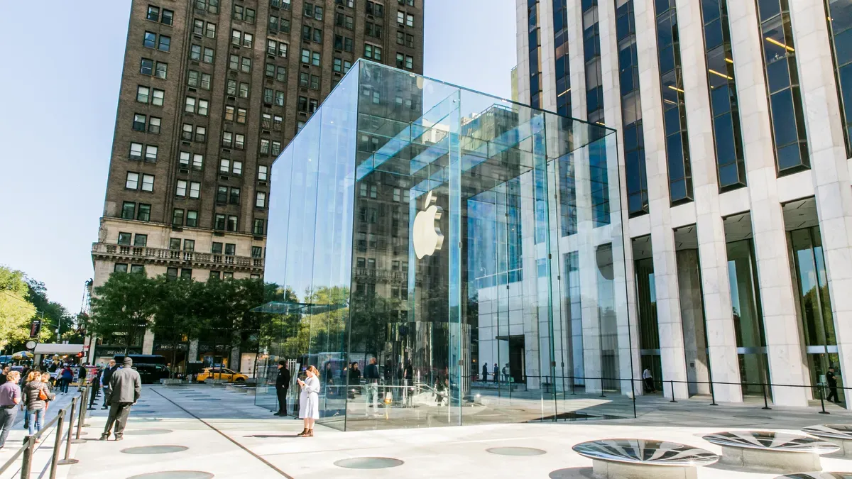 Apple's iconic cube-style Fifth Avenue Store in New York City.